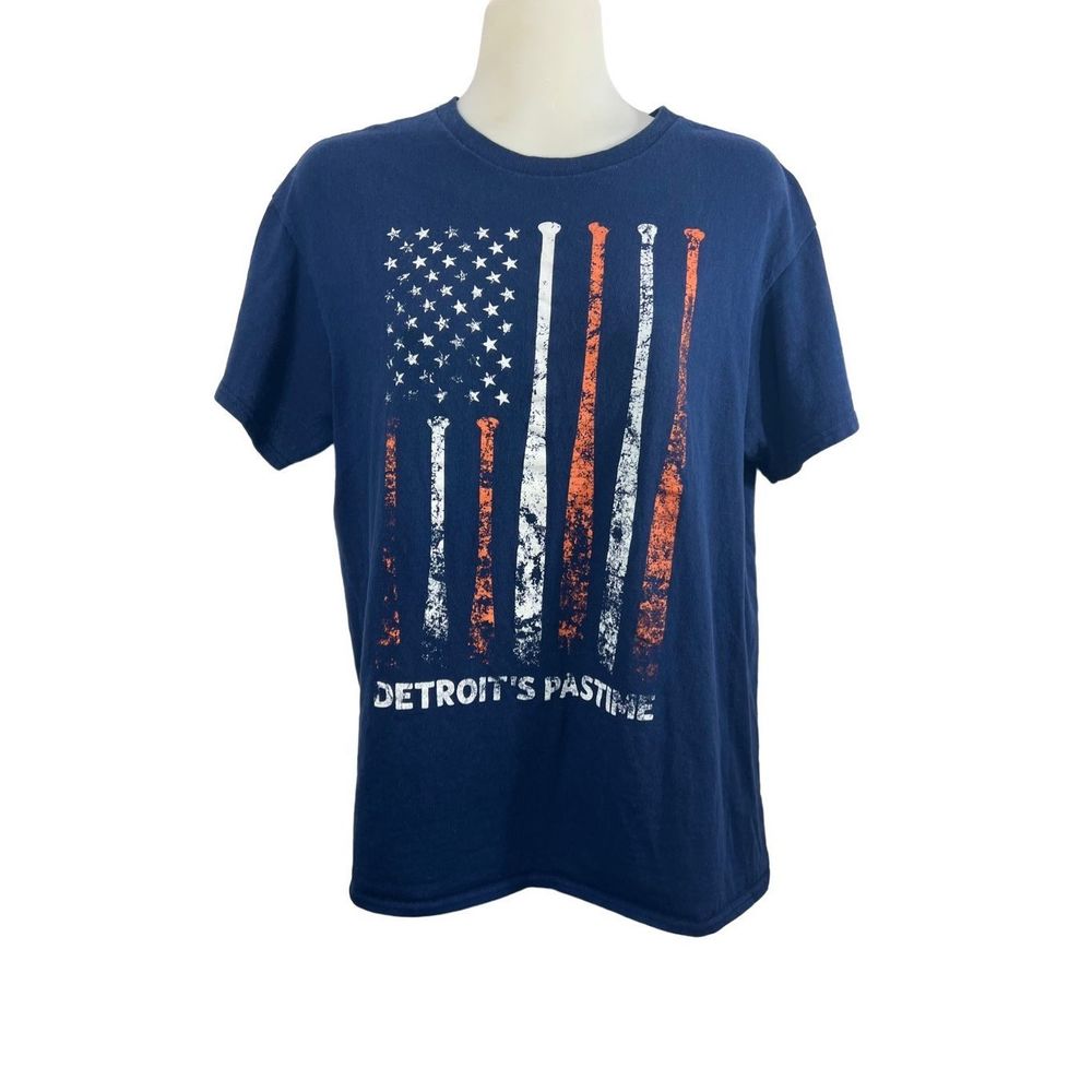 Detroit Tigers Past Time Men’s Medium T-shirt Baseball Team Sport Tee
